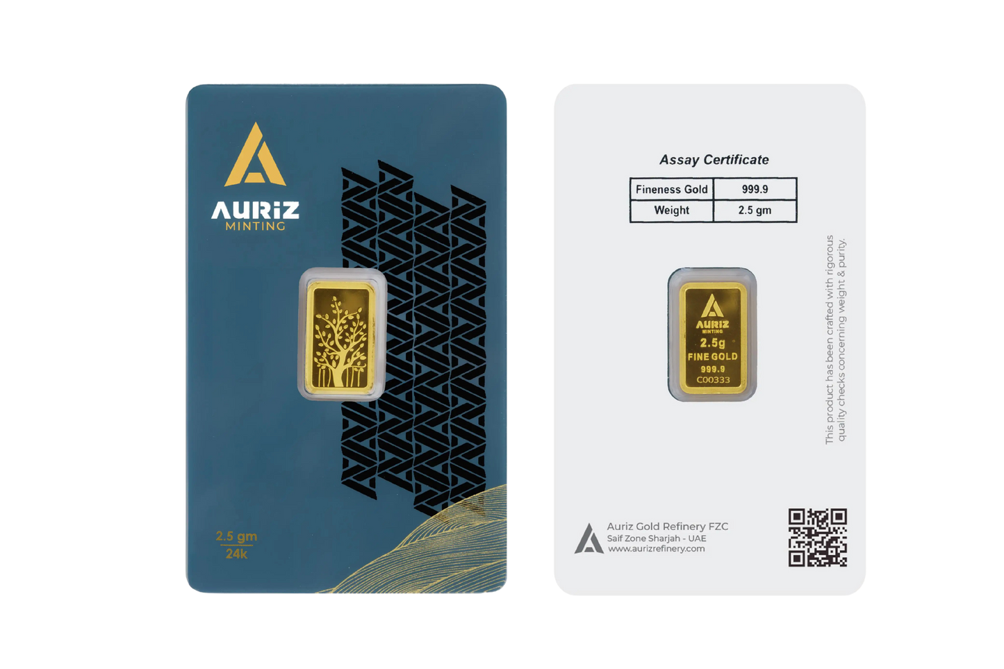 2.5g Pure Gold Bar, 24K